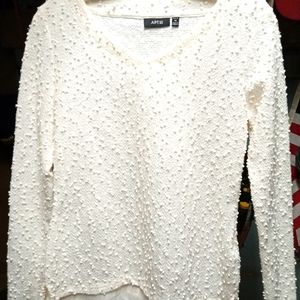 Apartment nine white sequence and beaded top